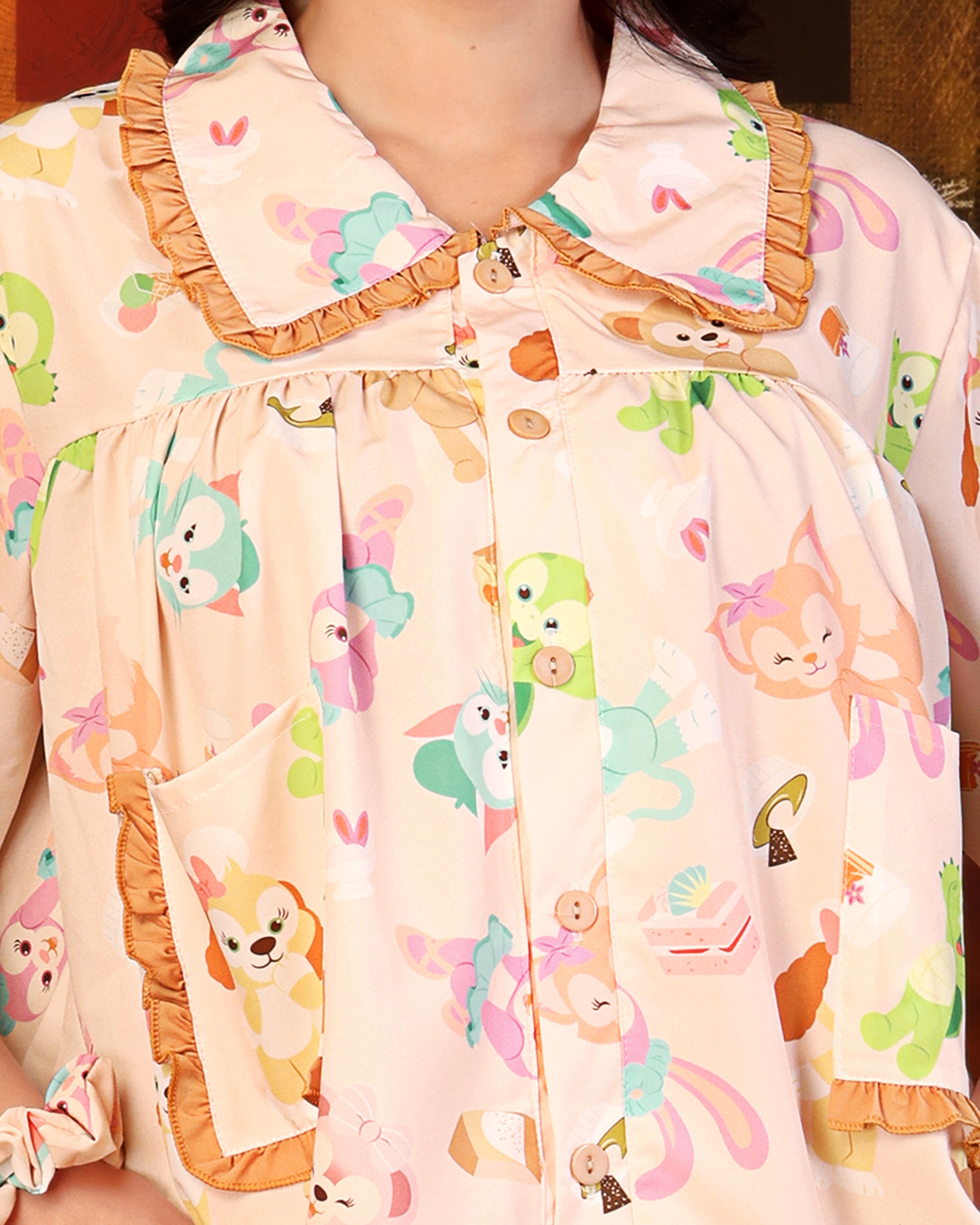Peach Bloom Nightwear Set