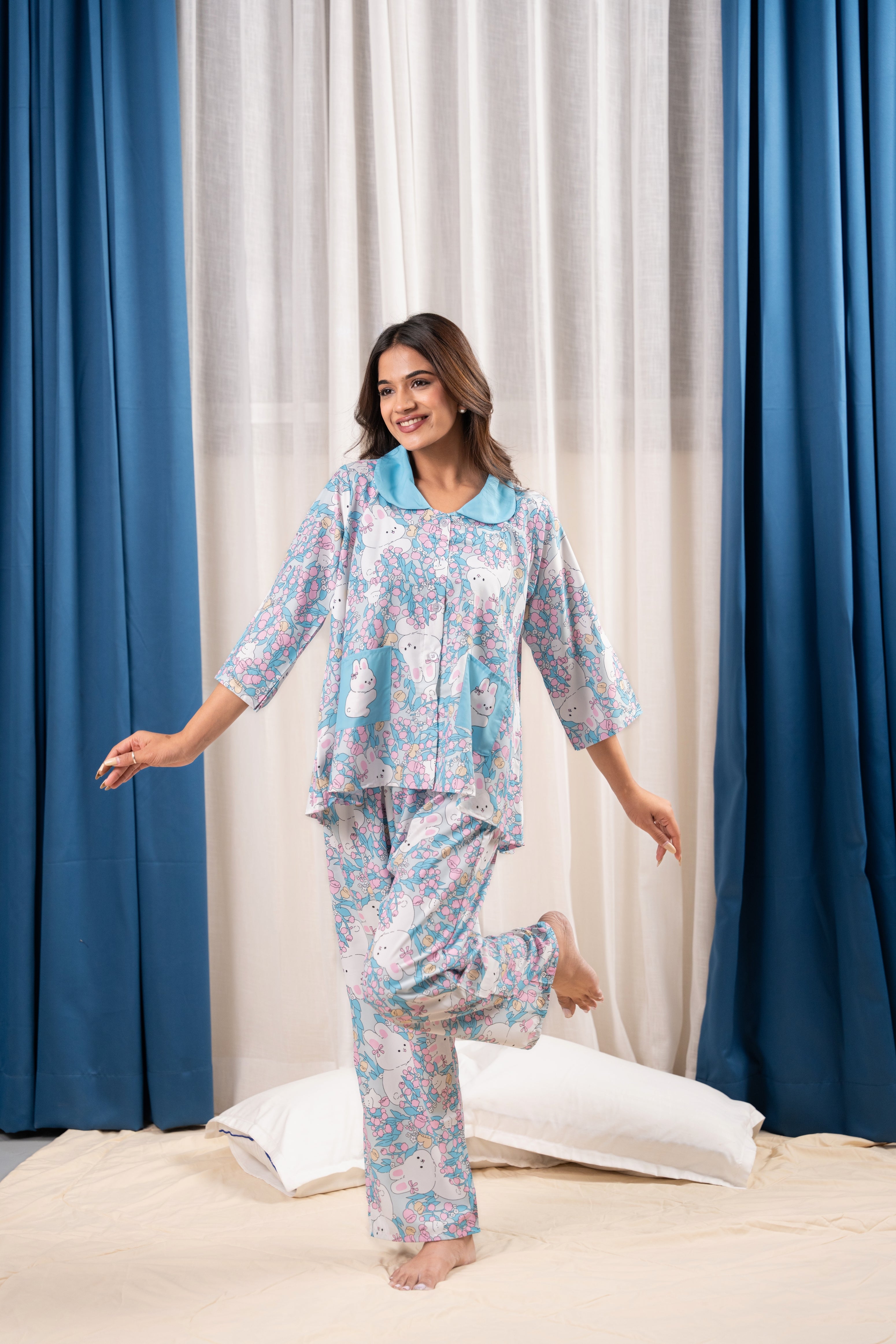 Blue Bunny  Nightwear Set
