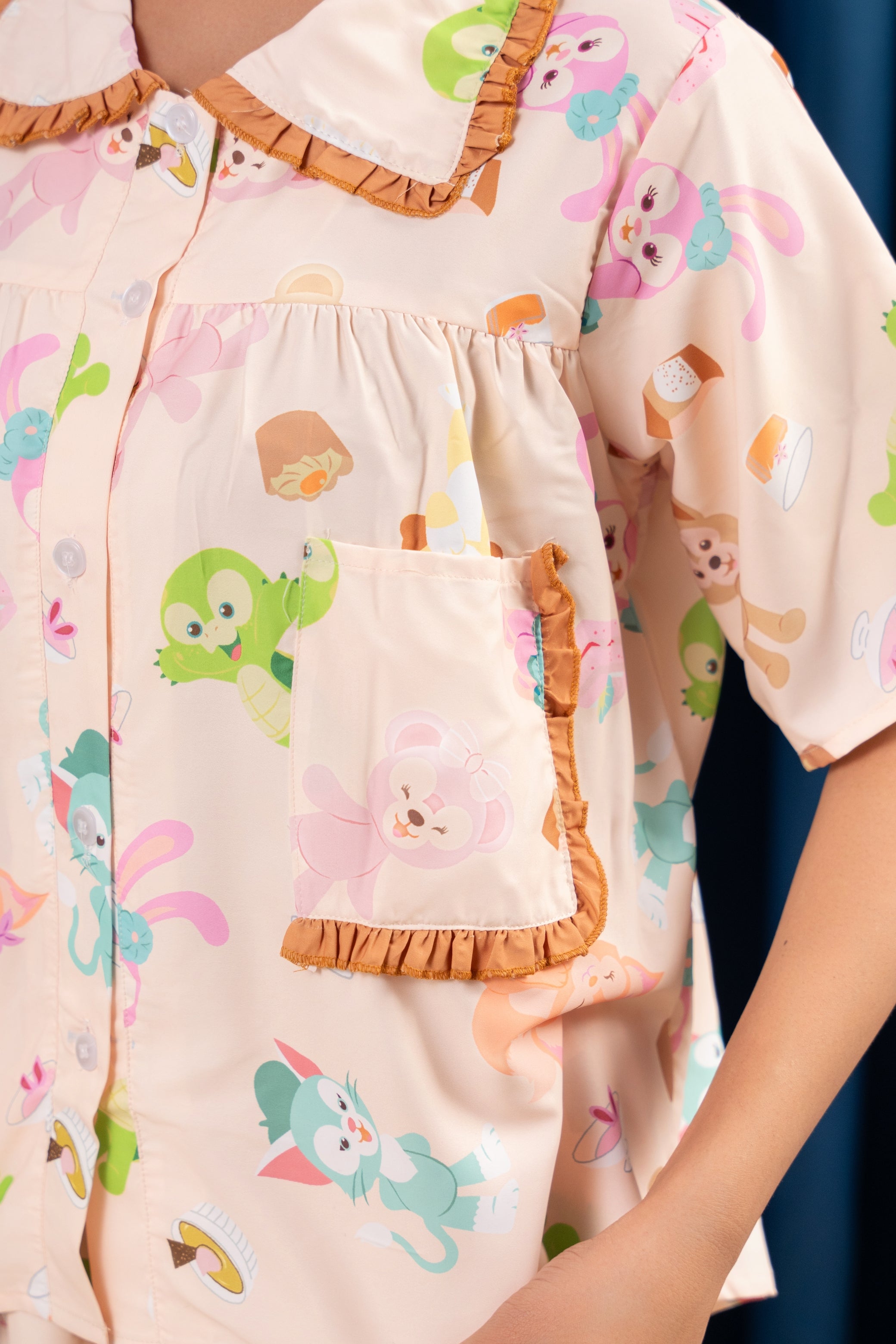 Peach Bloom Nightwear Set