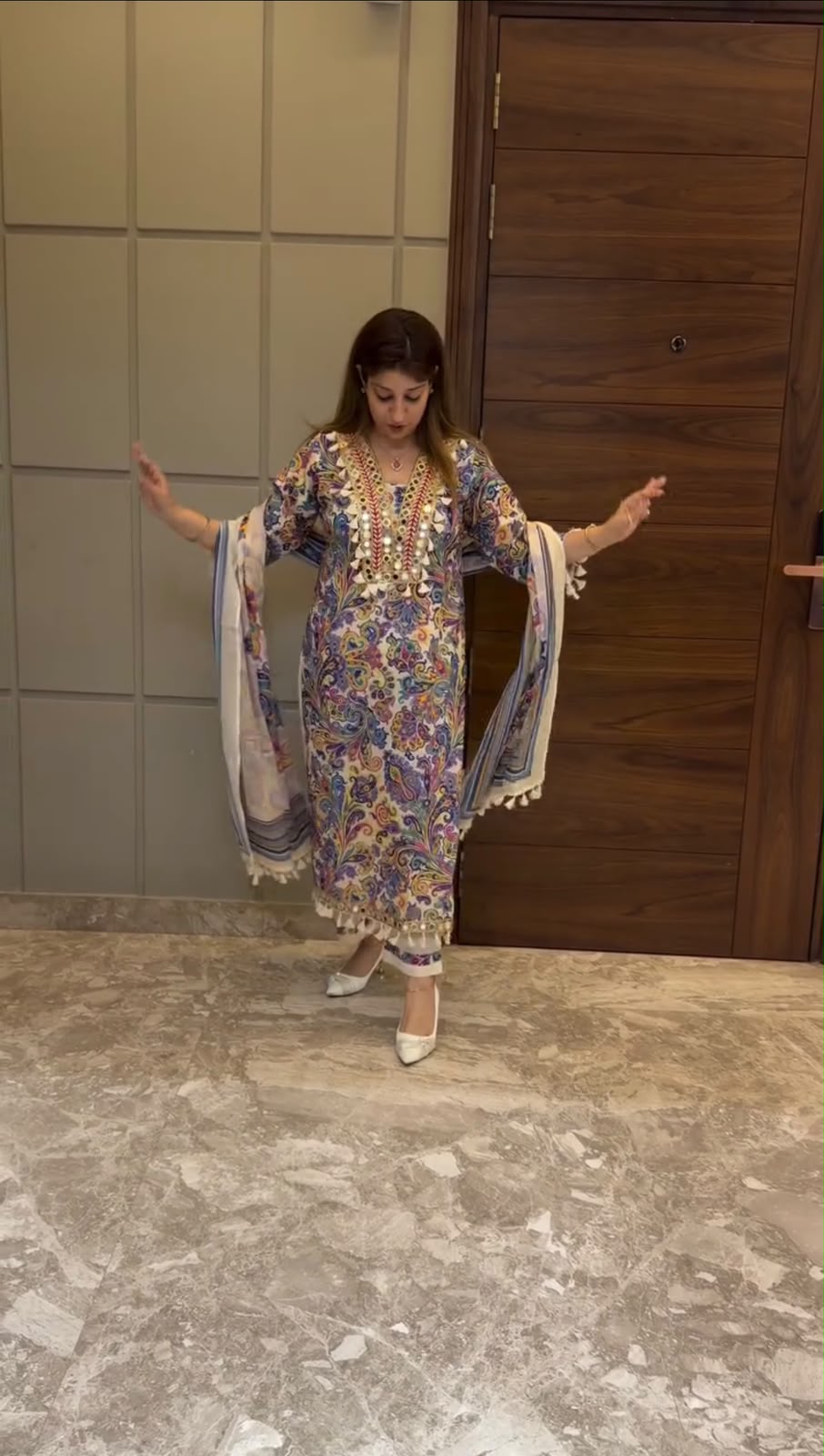 🌿 Elara Printed Kurta Set