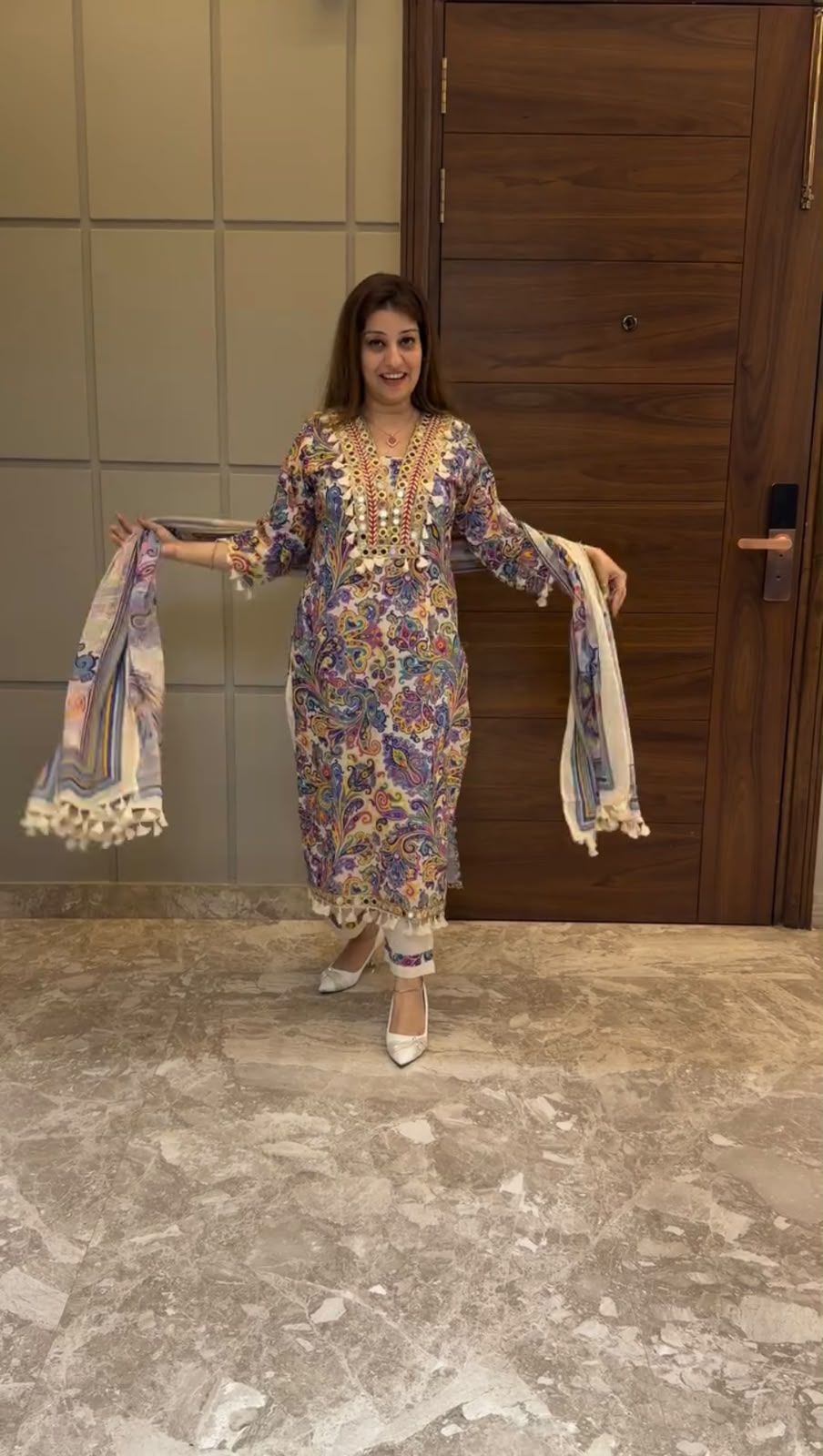 🌿 Elara Printed Kurta Set