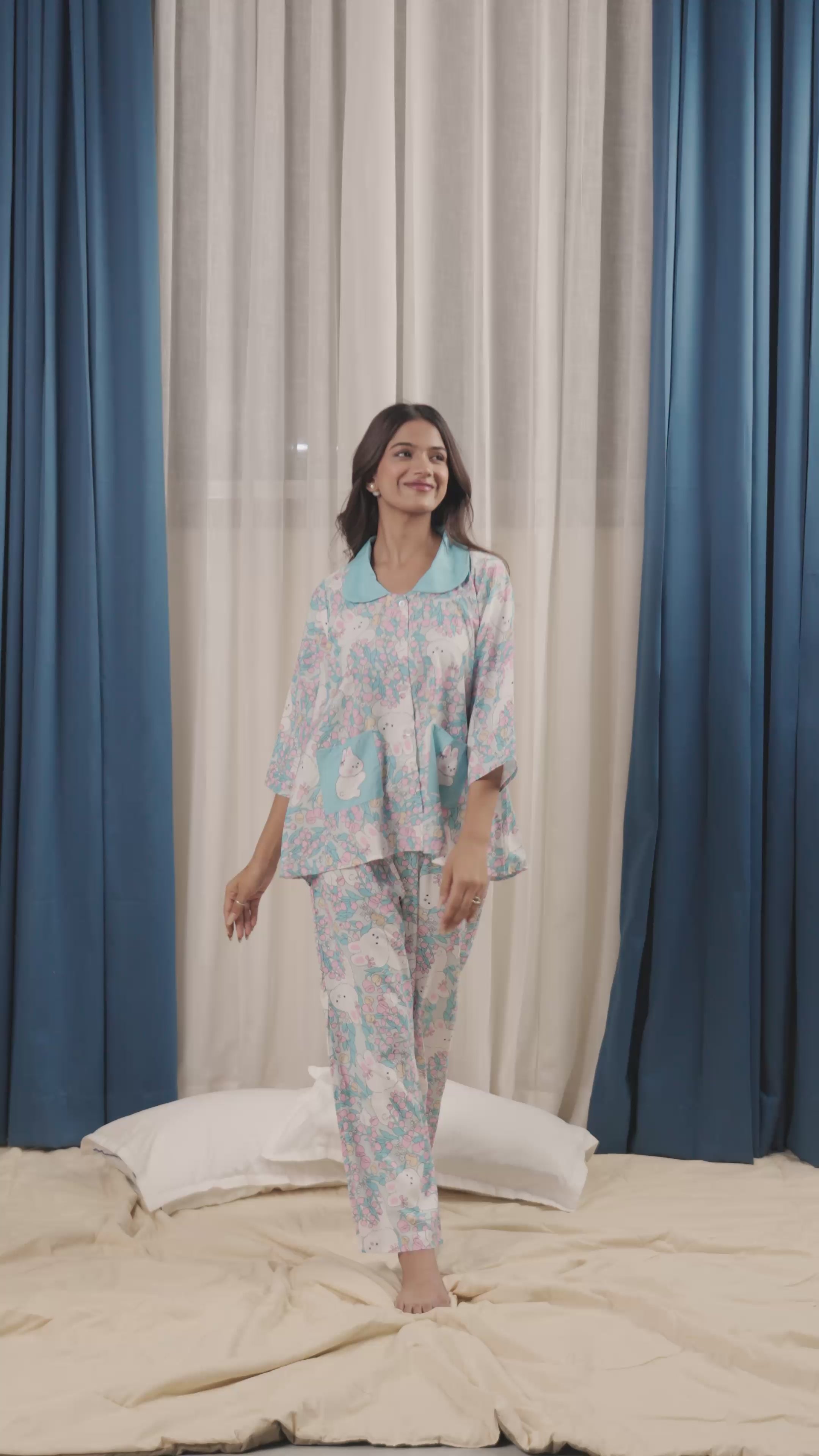 Blue Bunny  Nightwear Set